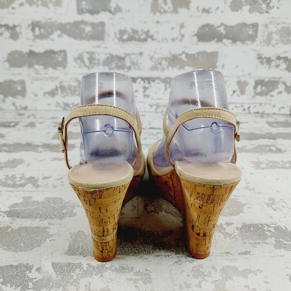 New Charles By Charles David Women's Lambert Cork Wedge Open Toe Sandals C972 - Picture 6 of 12